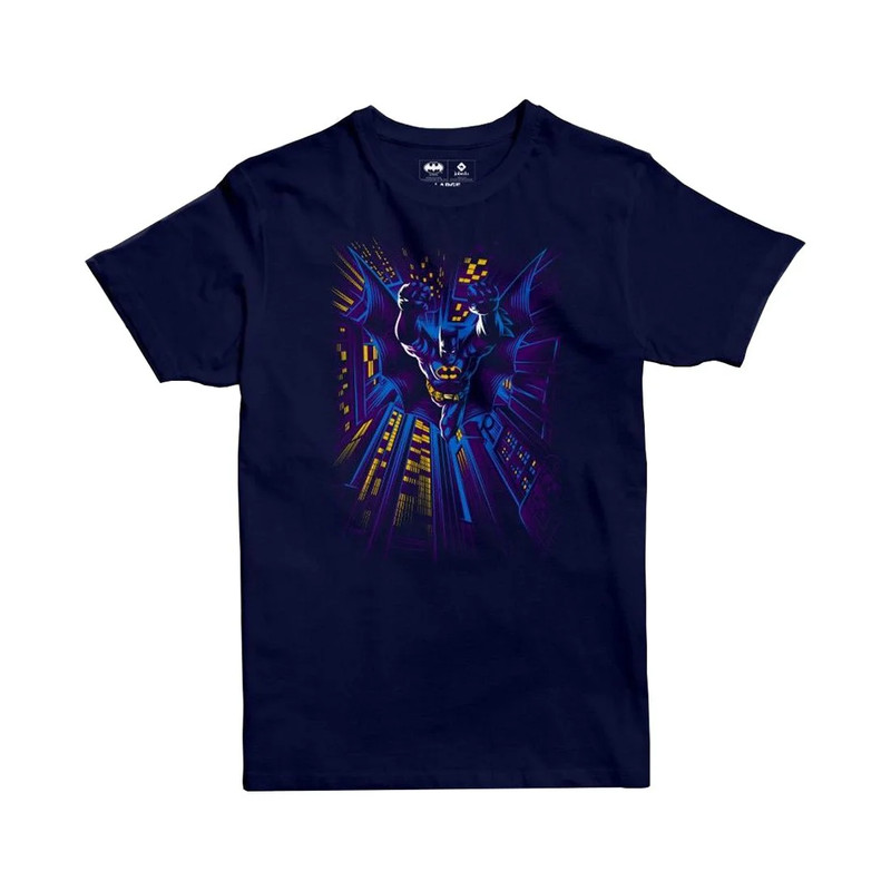Jobedu Batman City Dive Men's T-shirt - M - Navy Blue - تي-شيرت